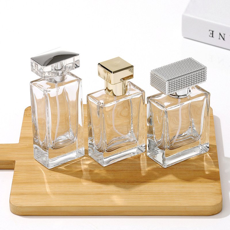 Hot luxury empty glass perfume bottle custom wholesale logo perfume bottle 30ml 50ml 100ml perfume bottle and box