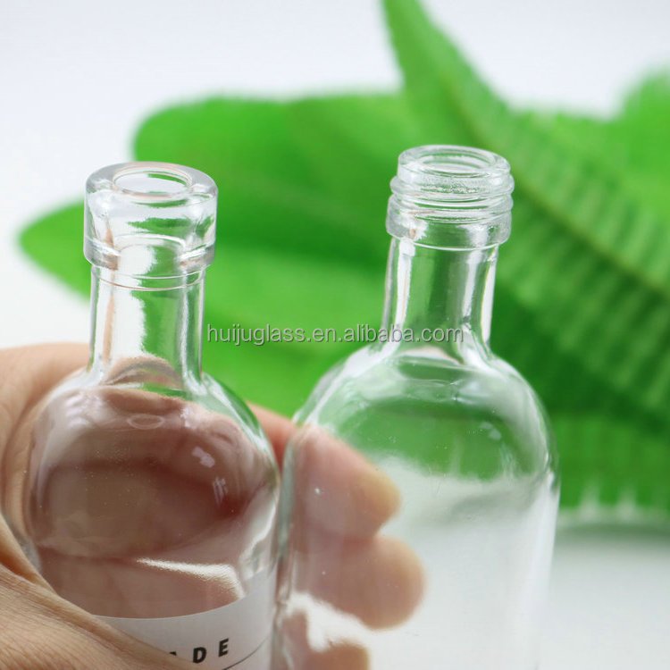 50ml whisky glass bottle with T cork top and Customized Label