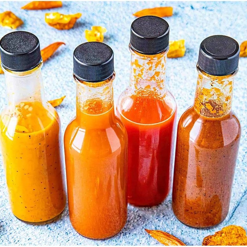 Hot Sale 200ml Glass Jar Jam Honey Hot Glass Bottles For Sauces With Screw Cap
