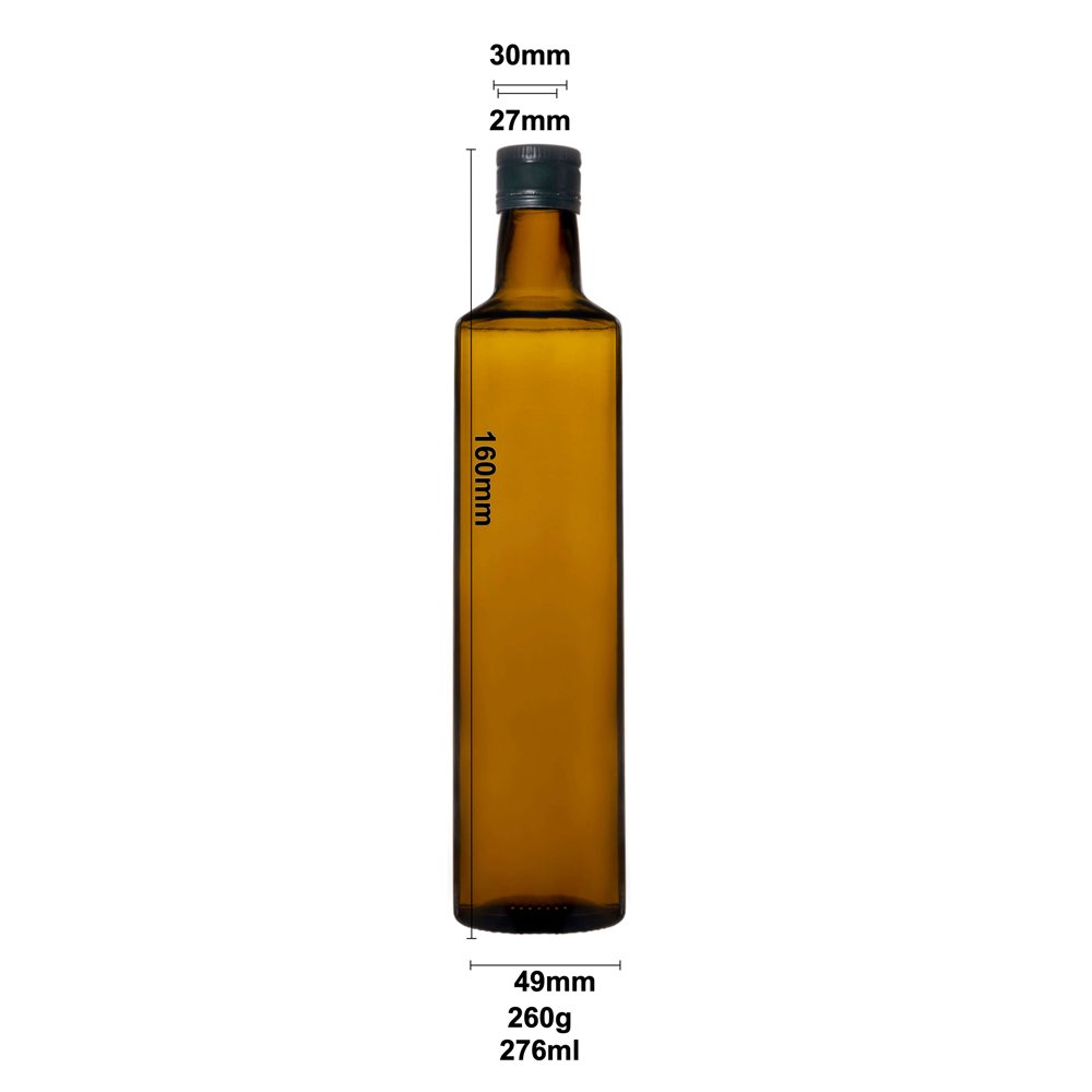 Berlin Packaging Food Grade Amber Green Cooking Dorica Olive Oil Bottles Unique 250ml Glass Bottle Supplier