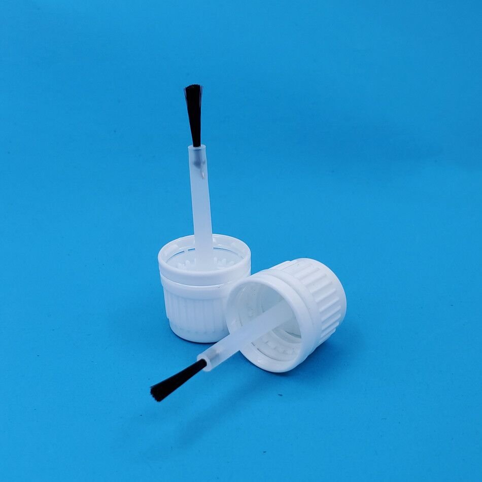5ml 10ml 15ml 20ml Glue paint nail polish brush child-proof spiral mouth black lid For fine oil bottles