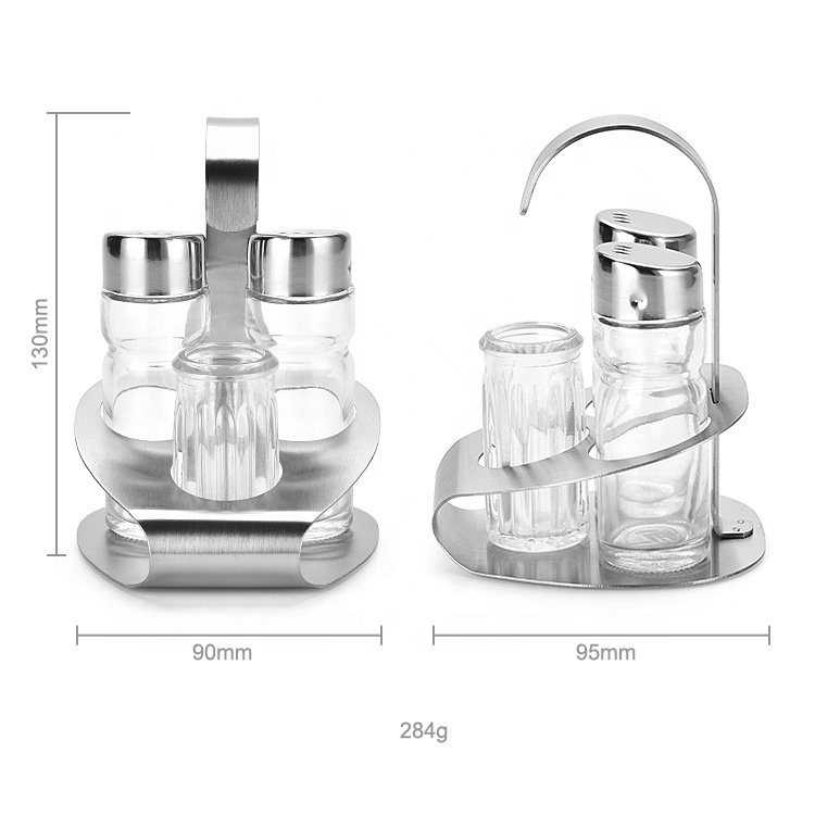 Wholesale Kitchen Food Soy Sauce And Vintage Glass Bottle Salt And Pepper Shakers Spice Jars Set