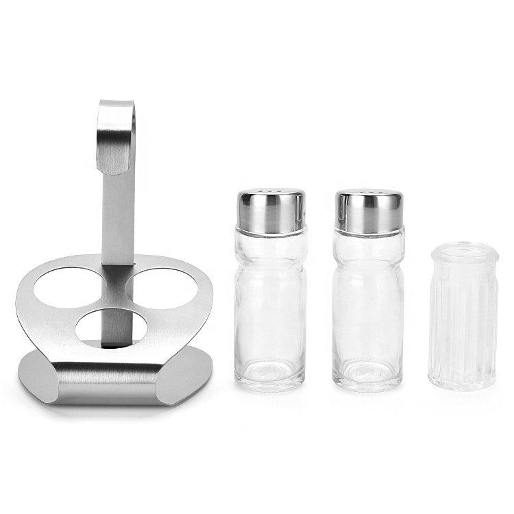 Wholesale Kitchen Food Soy Sauce And Vintage Glass Bottle Salt And Pepper Shakers Spice Jars Set