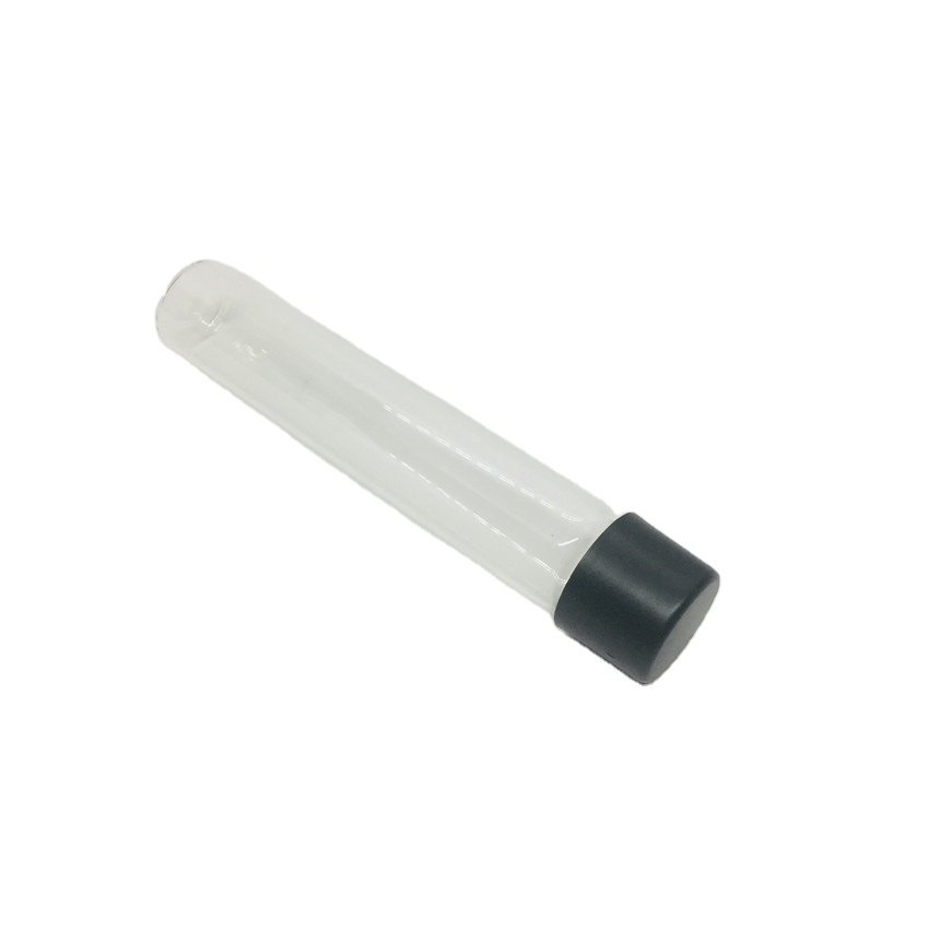 factory Empty dia 22mm clear glass bottle with smooth child resistant cap