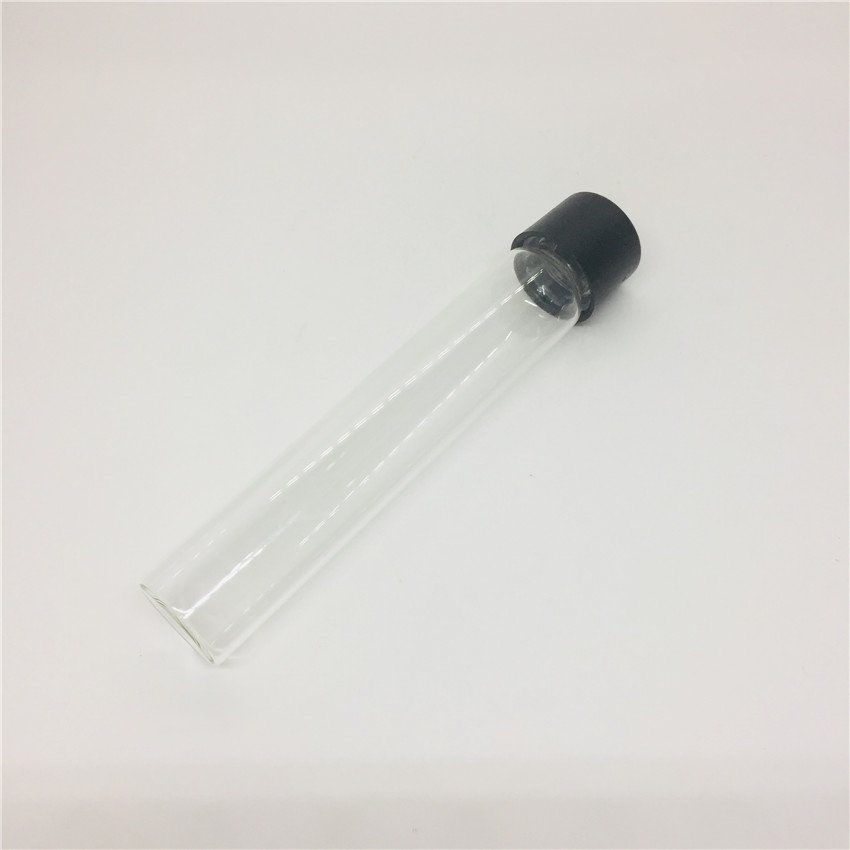 factory Empty dia 22mm clear glass bottle with smooth child resistant cap