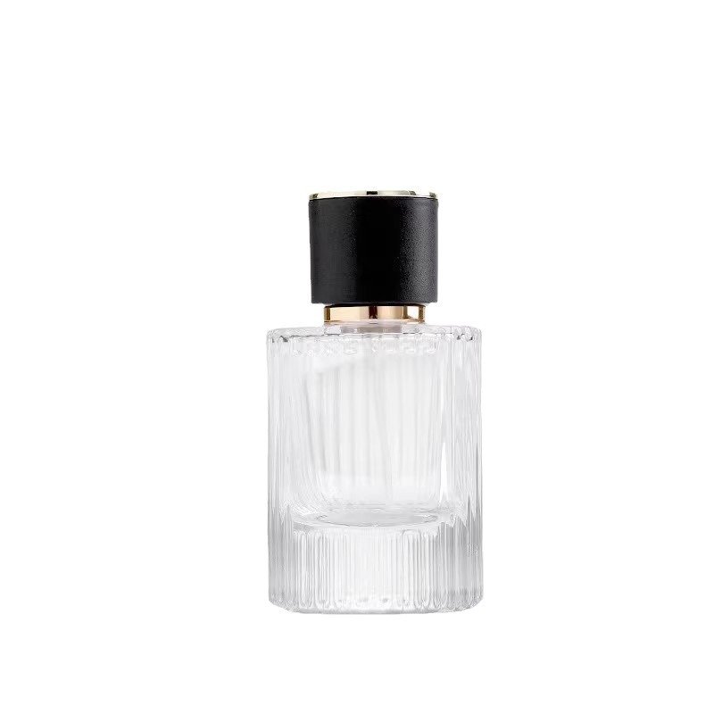 Refillable Perfume Bottle Packaging Custom Luxury clear 50ml 100ml perfume spray glass bottle with box
