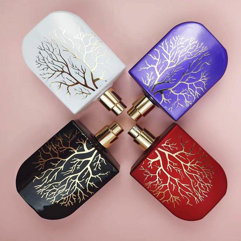 Printed bottles factory direct sales in stock can customize the choice of color and pattern LOGO Glass bottle