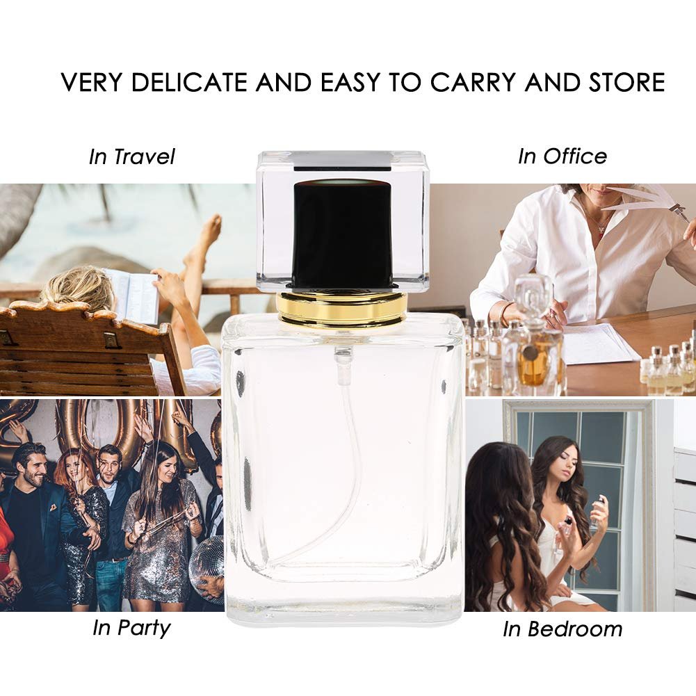 Factory price wholesales 30ml 50ml 100ml clear transparent cosmetic perfume spray glass bottle with pump sprayer