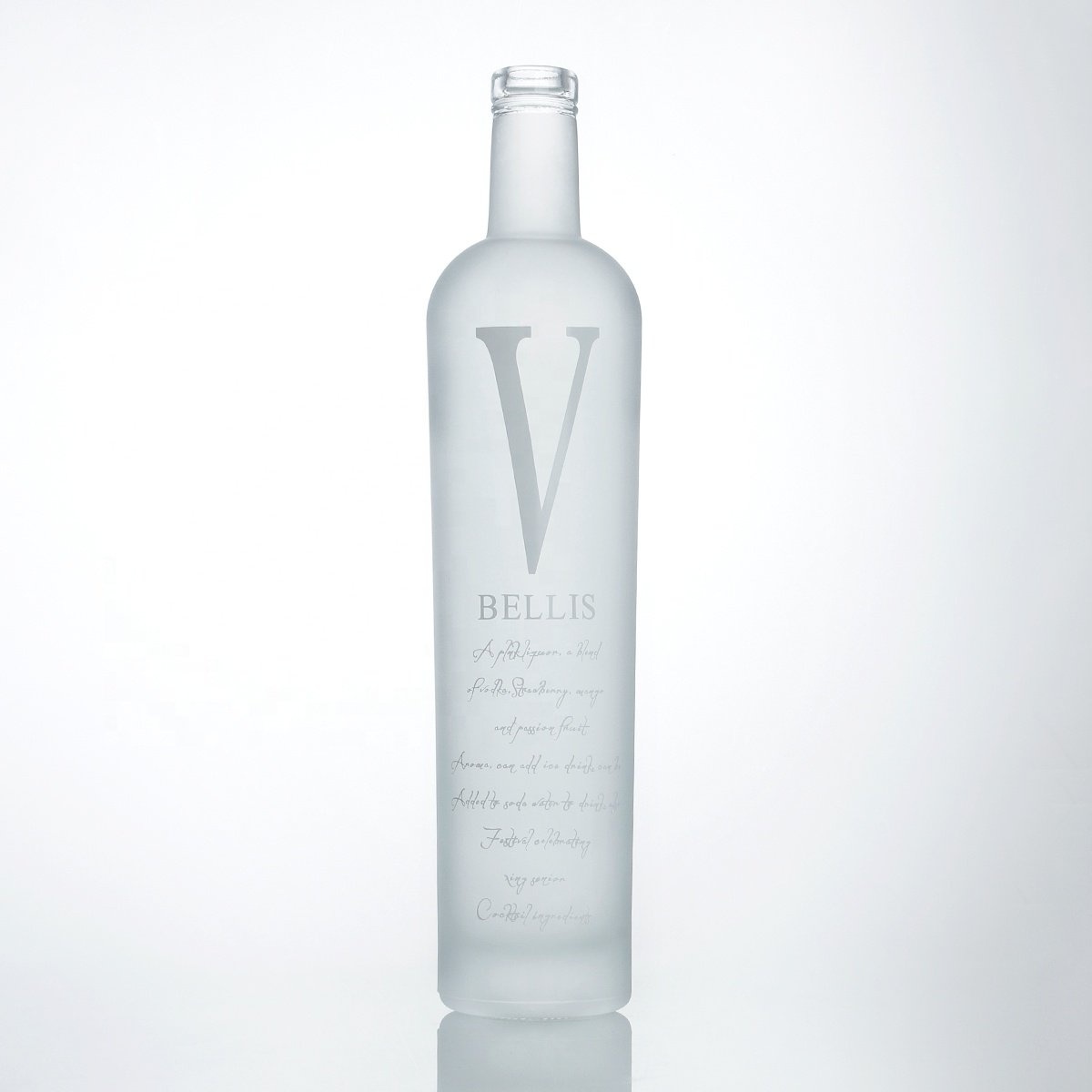 Wholesale Multi Color 750 ml 700 ml Modern Frosted Wine Bottle Empty High Shoulder Vodka Glass Bottle