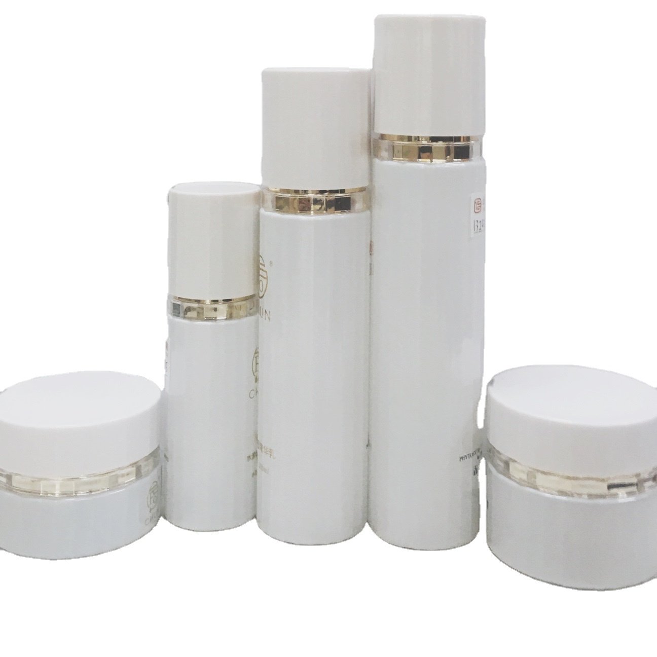 Wholesale Cylinder Shape 40-100-120ml Glass Cosmetic Jar Packaging Set Models with 40ml 50ml 30g Sizes Available