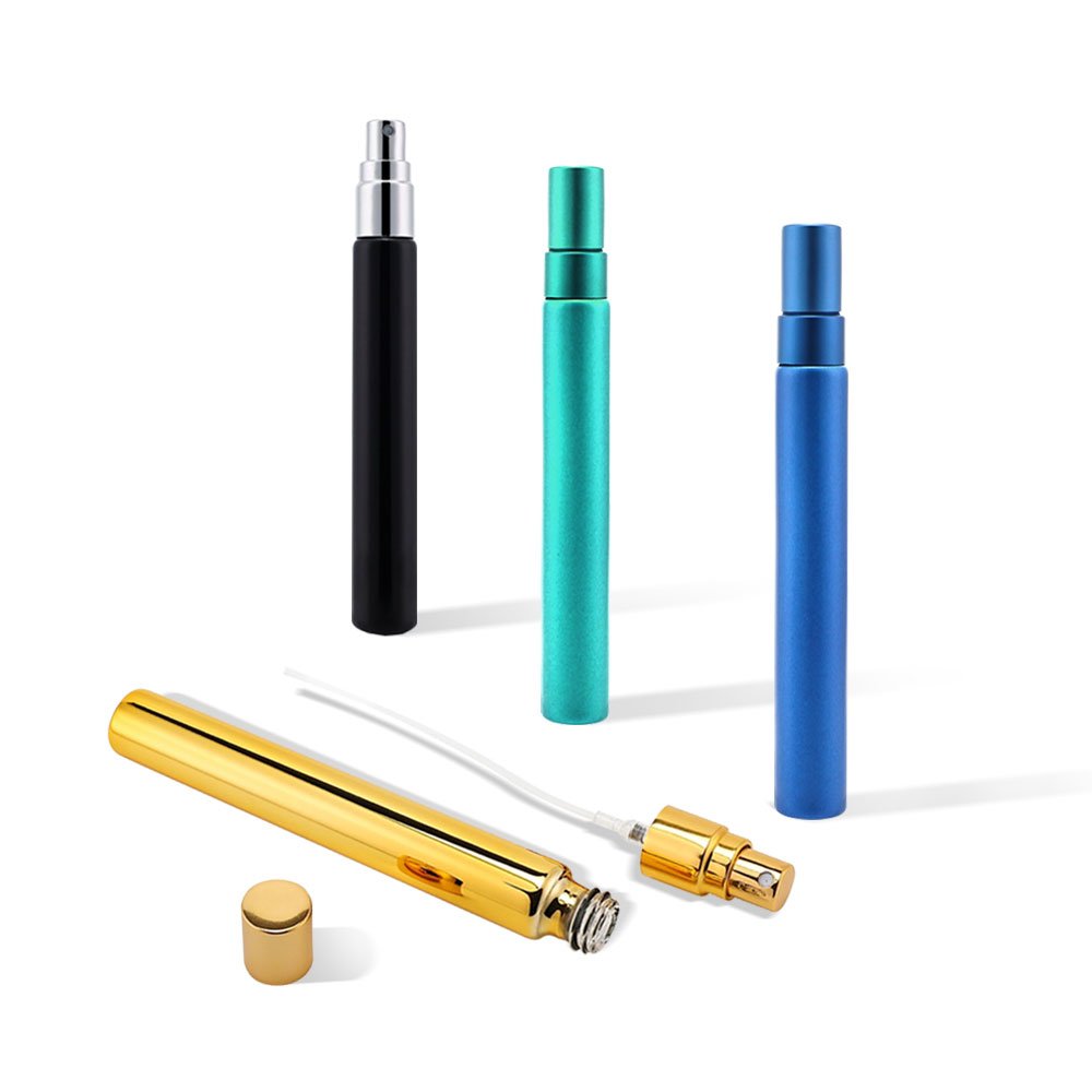 empty pocket size thin square black perfume bottle 10ml perfume bottle thick glass spray small perfume spray bottles