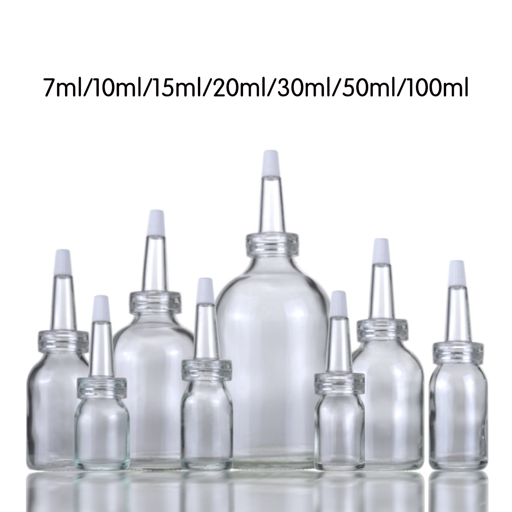Empty sterile vials 5ml 7ml 8ml 10ml 15ml 20ml 30ml 50ml 100ml thick injection glass bottle medicine bottle with pulling caps