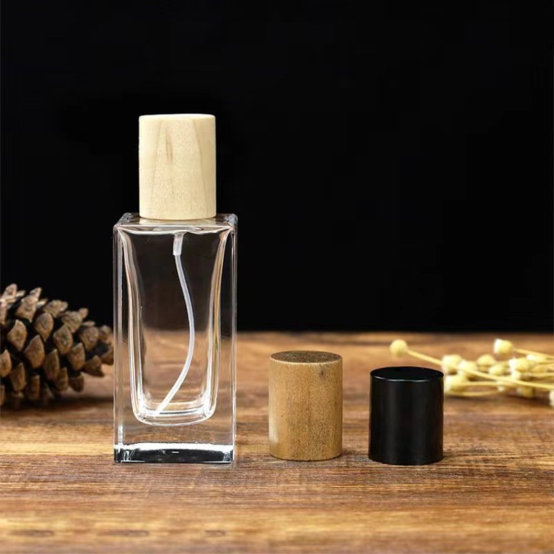 Custom Round Empty Clear Fragrance Glass Perfume Bottle 30ml 50ml 100ml Perfume Spray Glass Bottles with Cap