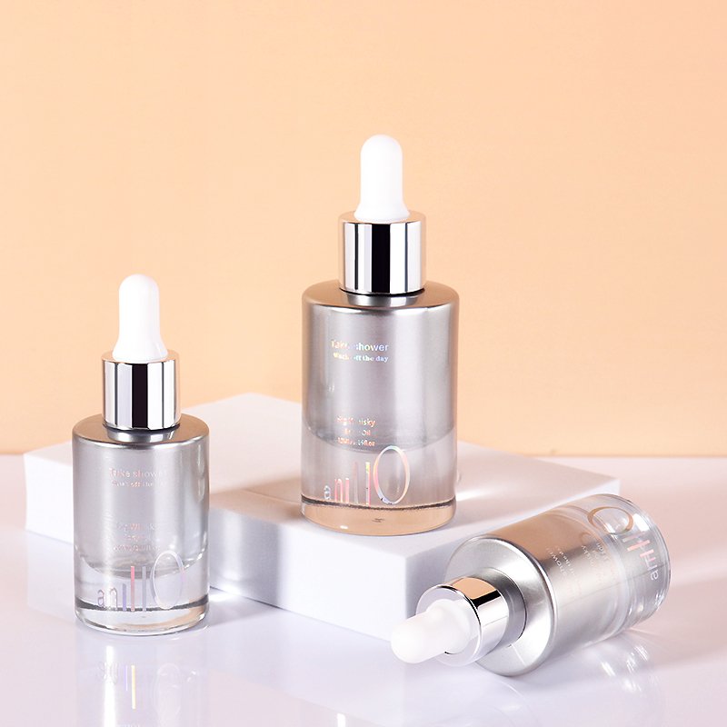 30ml Thick Bottom Silver Beard Hair Essential Oil Serum Glass Dropper Bottle Cosmetic Glass Bottle With Dropper