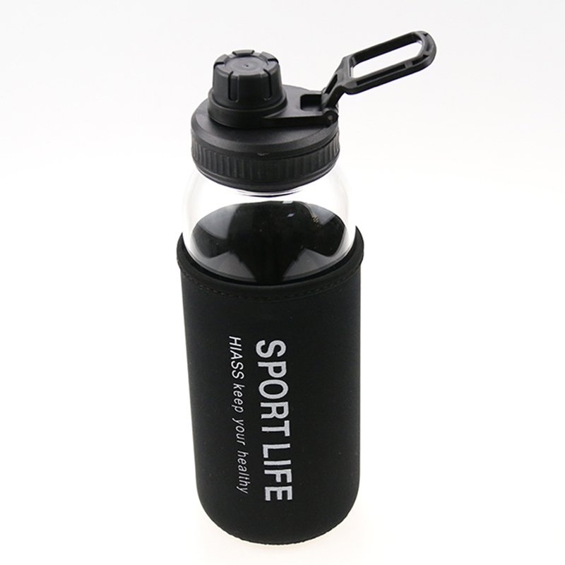 1000ml Portable Crystal Gym Sports Glass Bottle Water Drink Bottle with Tea Infuser