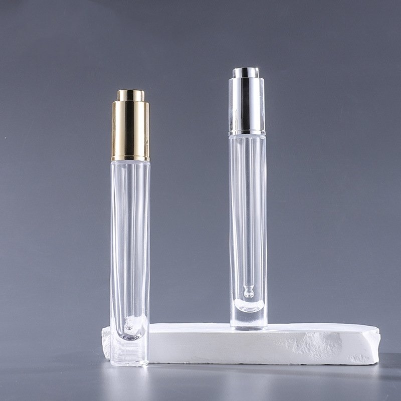 Cosmetic bottle Spot goods 10ml Thick thin long round transparent glass Essential oil dropper bottle for perfume bottle essence