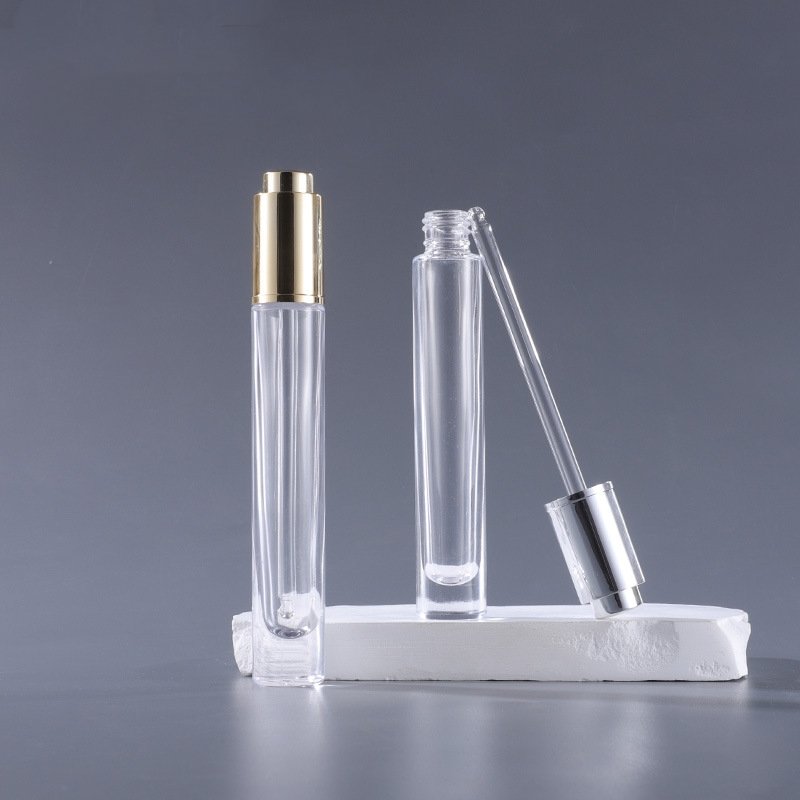 Cosmetic bottle Spot goods 10ml Thick thin long round transparent glass Essential oil dropper bottle for perfume bottle essence