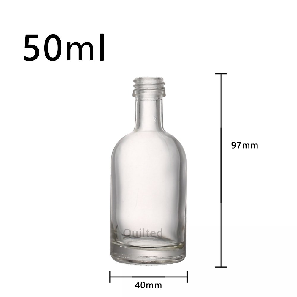 Cheap Price Mini 50ml 2oz Alcohol Spirit Liquor wisky Glass Bottle with screw cap