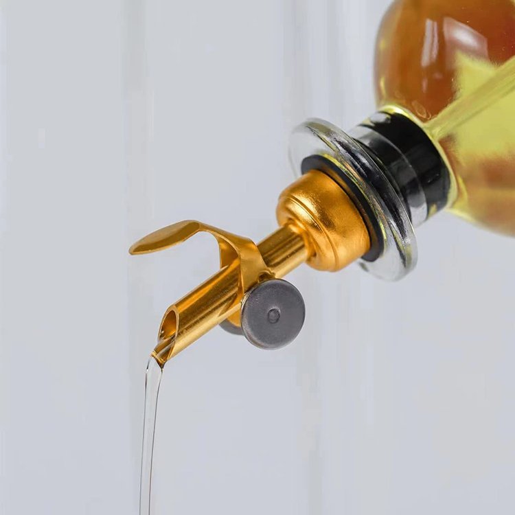High Quality Olive Oil and Vinegar Dispenser Coffee Syrup Dispenser Glass Bottle with Weighted Pour Spout