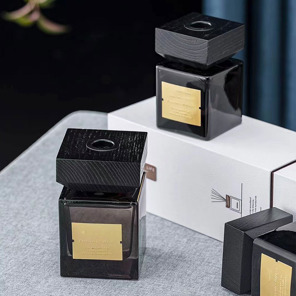 Luxury Glaze Fragrance Oil Black Reed Diffuser Glass Bottle