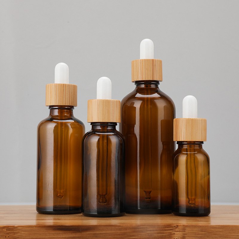5ml 10ml 15ml 20ml 30ml 50ml 100ml Cosmetic serum packaging Glass bottles with pump