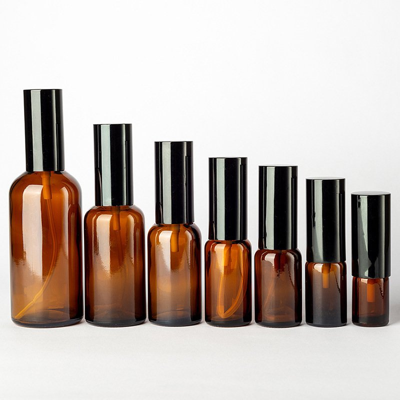 5ml 10ml 15ml 20ml 30ml 50ml 100ml Cosmetic serum packaging Glass bottles with pump