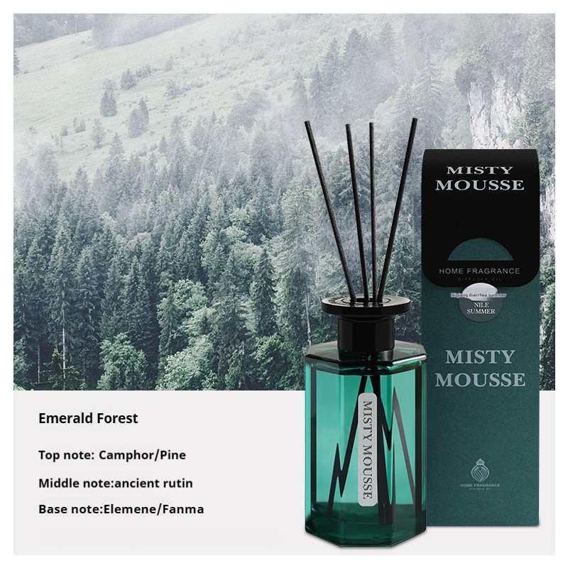 Green Glass Bottle Oil Reed Diffuser 180 days 200ml Home Office Hotel Scented Air freshener Reed Diffuser