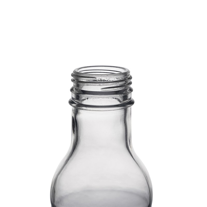 Berlin Packaging Wide Mouth 375ml Empty Clear Tall Woozy Style Oyster Bottle Customized Logo Round 12oz Hot Sauce Glass Bottles