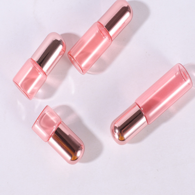 Luxury Pink Small Colorful Perfume Massage Oil Glass China Cosmetic Unique Glass Roll on Bottles Fashionable Sustainable