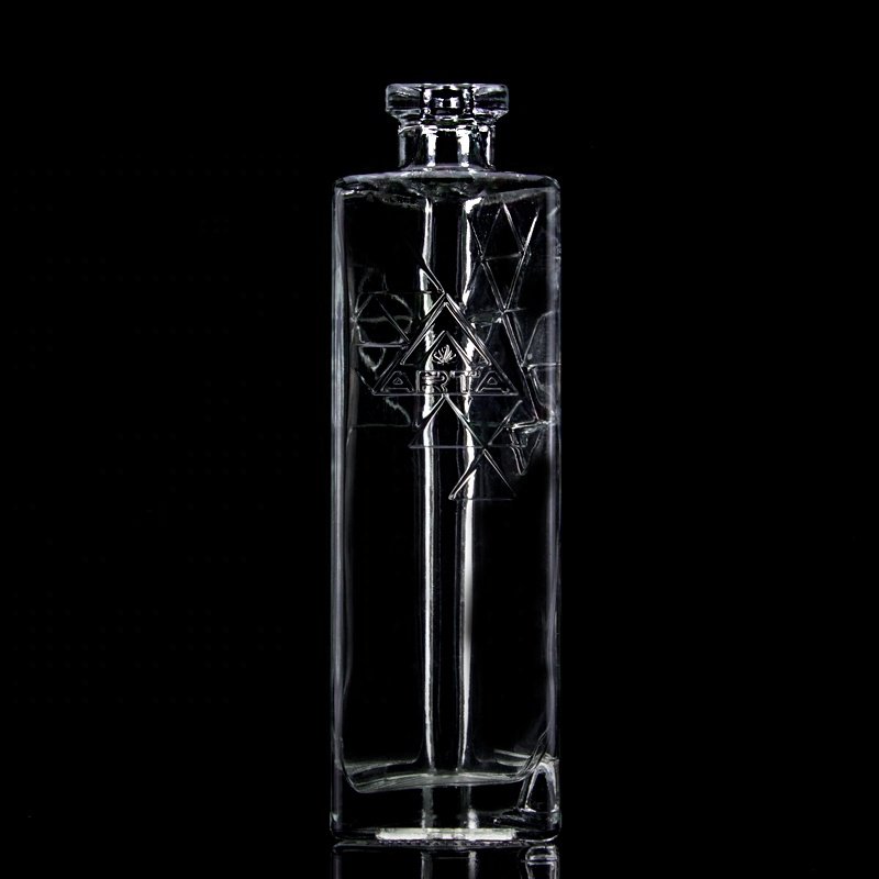 Carved Glass Empty Liquor Bottle 500ml 750ml High Grade Liquor Distilled Spirits Glass Bottle Wholesale