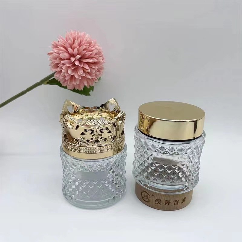 New style Luxury 100g Empty Cream Jar Glass Bottles