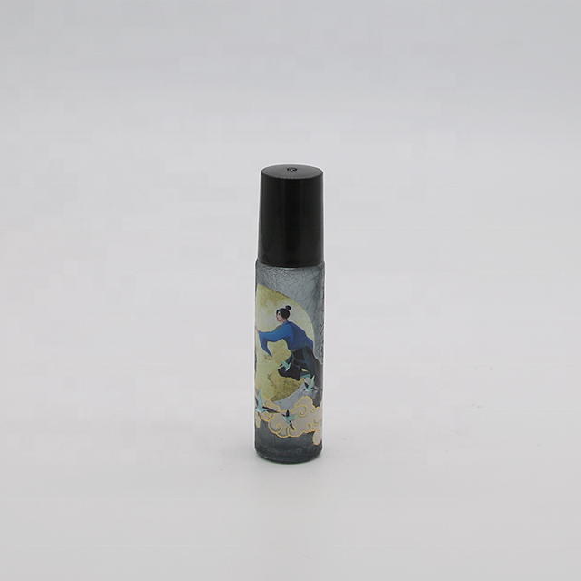 High quality 10ml roller ball bottle empty essential oil perfume skin care serum glass roll on bottle with roller ball cap