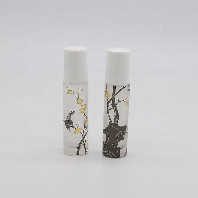 High quality 10ml roller ball bottle empty essential oil perfume skin care serum glass roll on bottle with roller ball cap