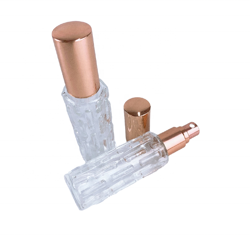 Balsam pear shaped perfume bottle 10ml glass perfume bottle for perfume with aluminum pump