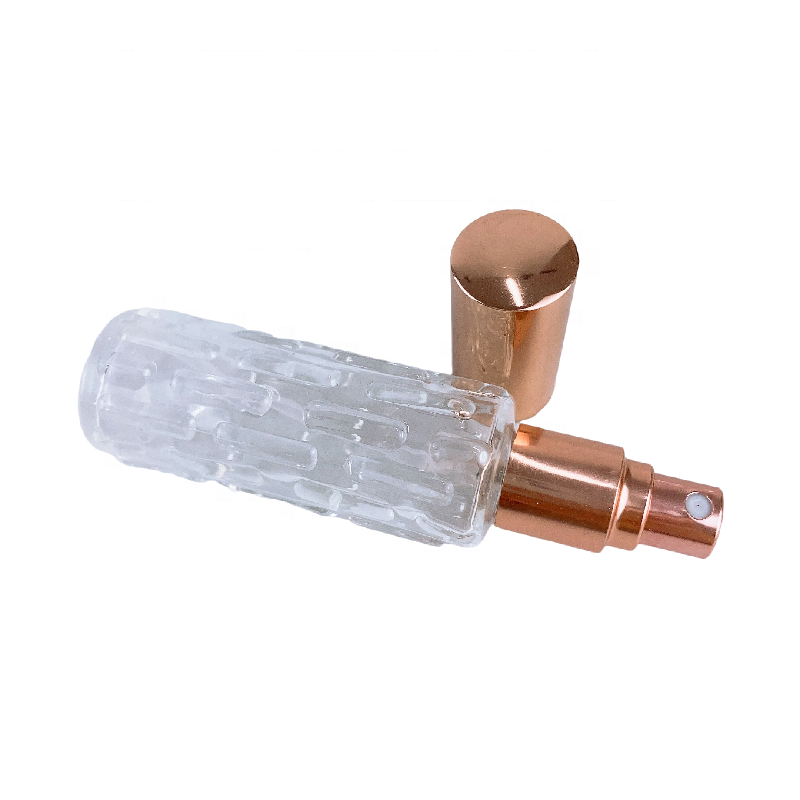 Balsam pear shaped perfume bottle 10ml glass perfume bottle for perfume with aluminum pump