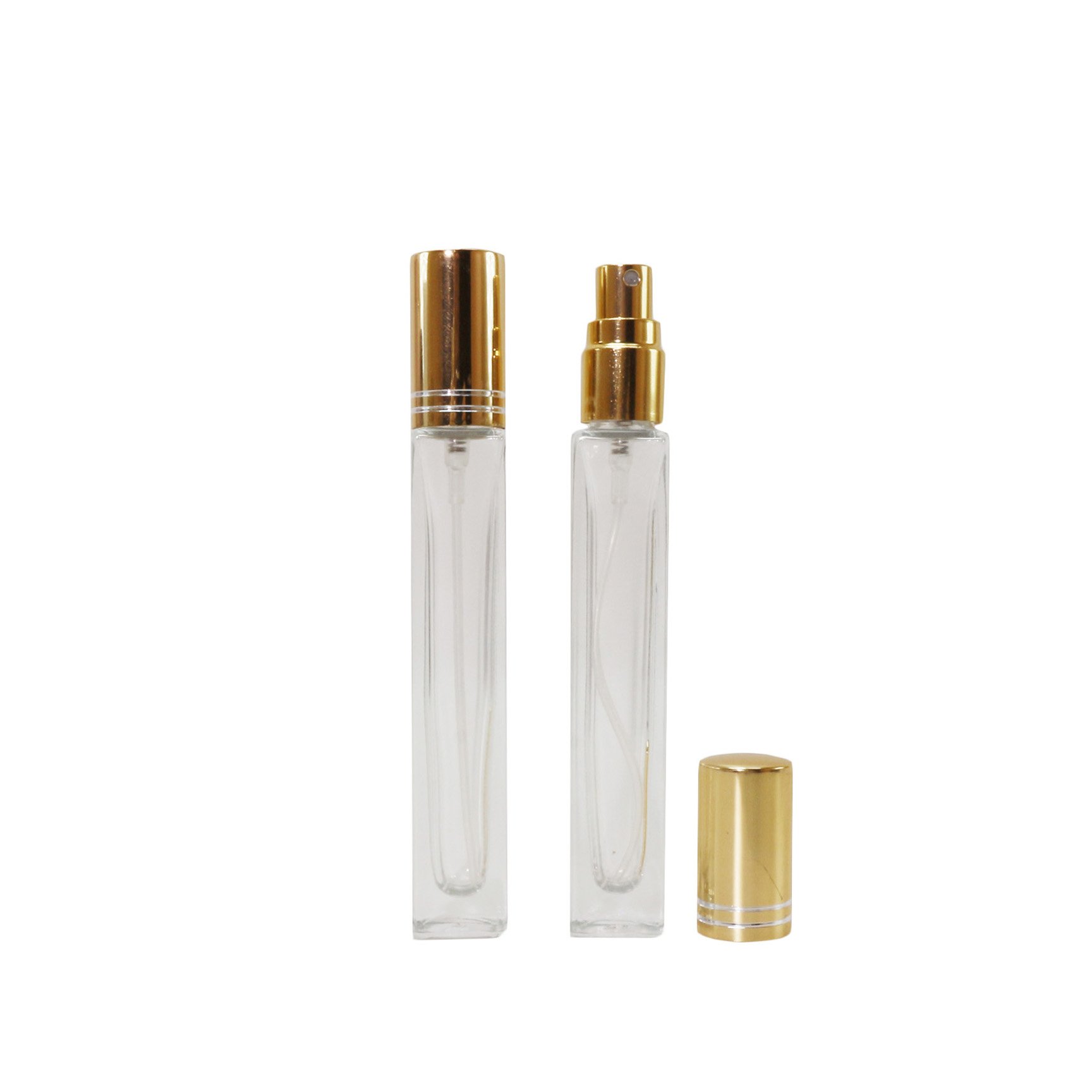 Wholesale empty 10ml fancy clear atomizer mist glass perfume spray glass bottle