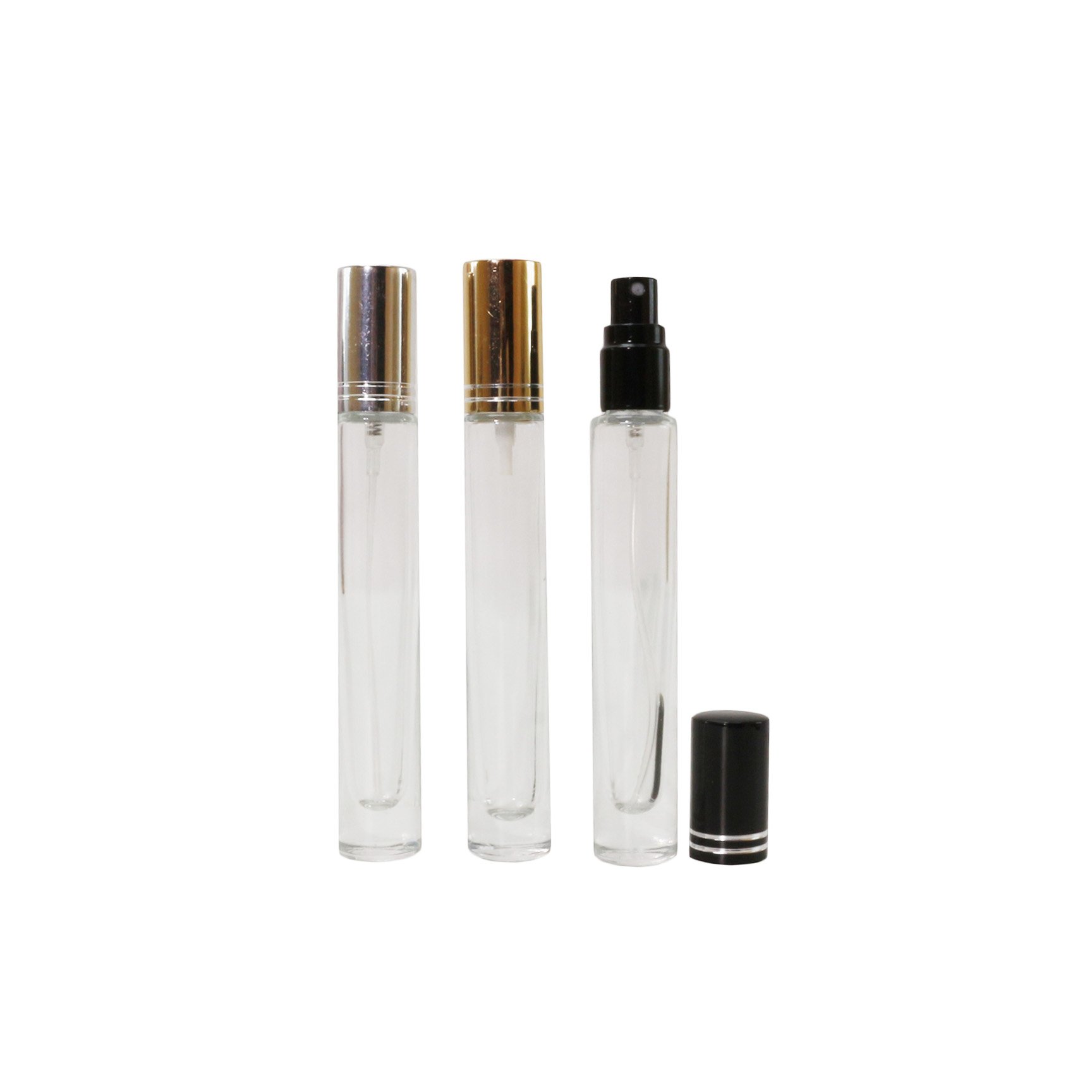 Wholesale empty 10ml fancy clear atomizer mist glass perfume spray glass bottle