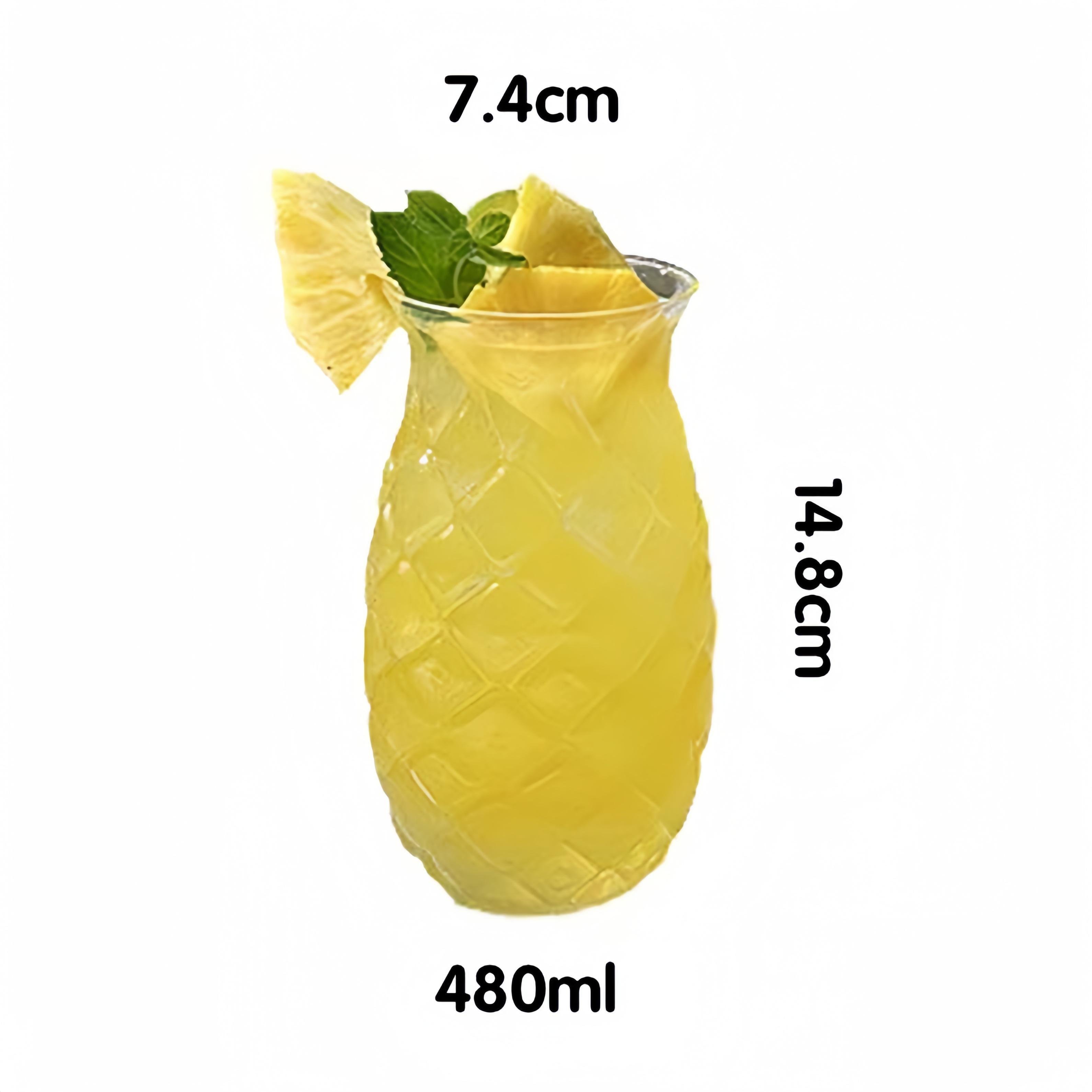 New customisable creative embossed juice glass pineapple cocktail glass glass water cup