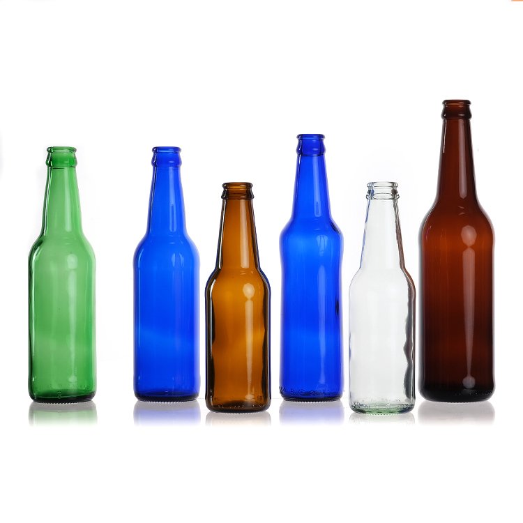 330ml Beer Glass Bottle Amber Blue Green Beer Bottle With Crown Cap