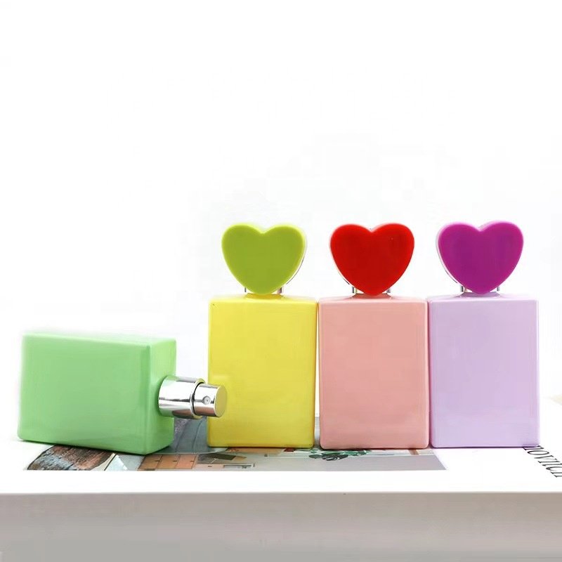 30ml Luxury recyclable aluminium perfume bottle with pump spray cap colorful matte glass bottles