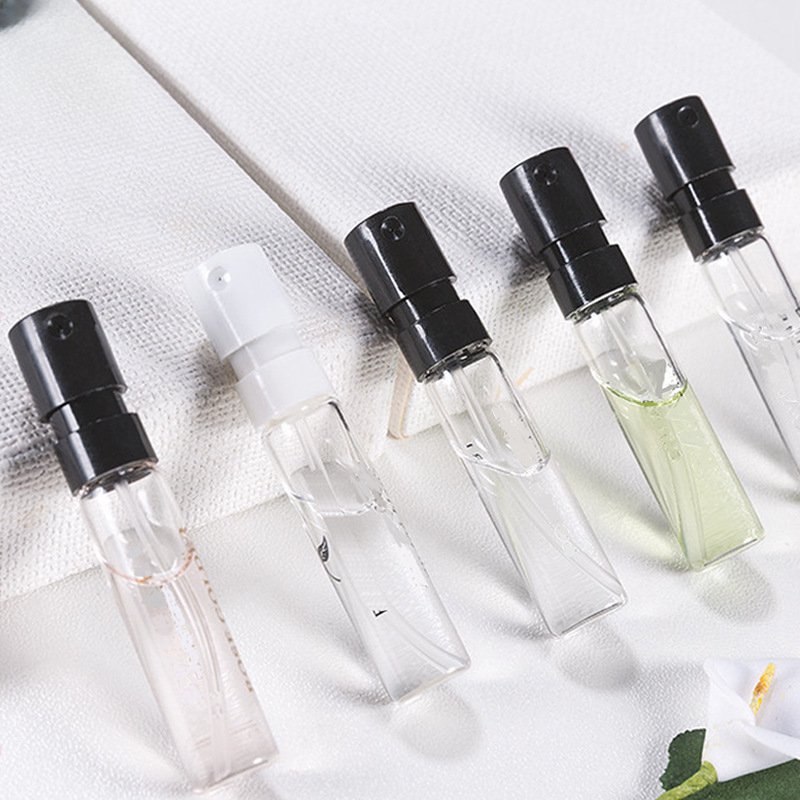 Free Sample mini Perfume Tester 1 ml 1.5 ml 2 ml clear glass bottle can be refilled portable travel perfume glass bottle