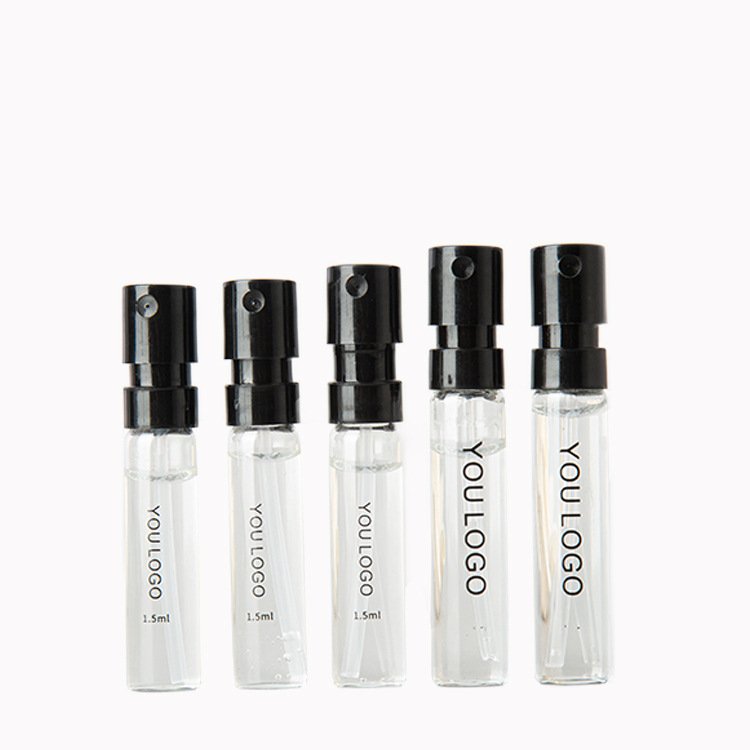 Free Sample mini Perfume Tester 1 ml 1.5 ml 2 ml clear glass bottle can be refilled portable travel perfume glass bottle