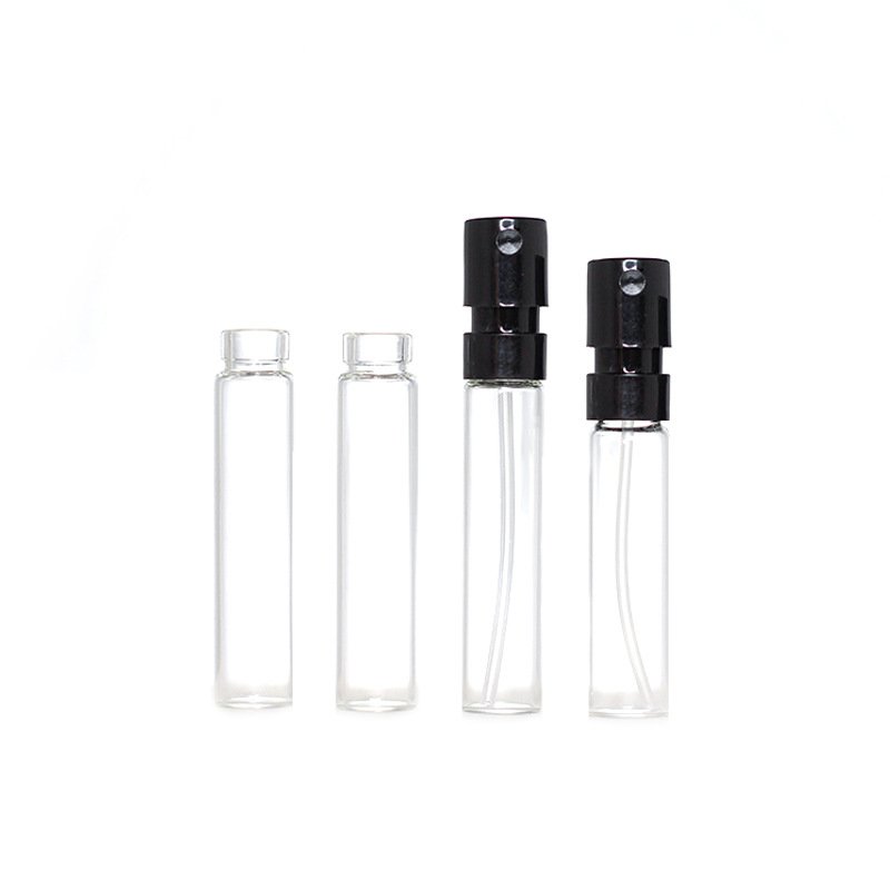 Free Sample mini Perfume Tester 1 ml 1.5 ml 2 ml clear glass bottle can be refilled portable travel perfume glass bottle