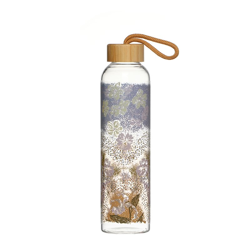 Personalized Eco Friendly Reusable Classic Glass Bottle In Bulk Cheap Reusable Clear Glass Drink Water Bottle With Bamboo Lid