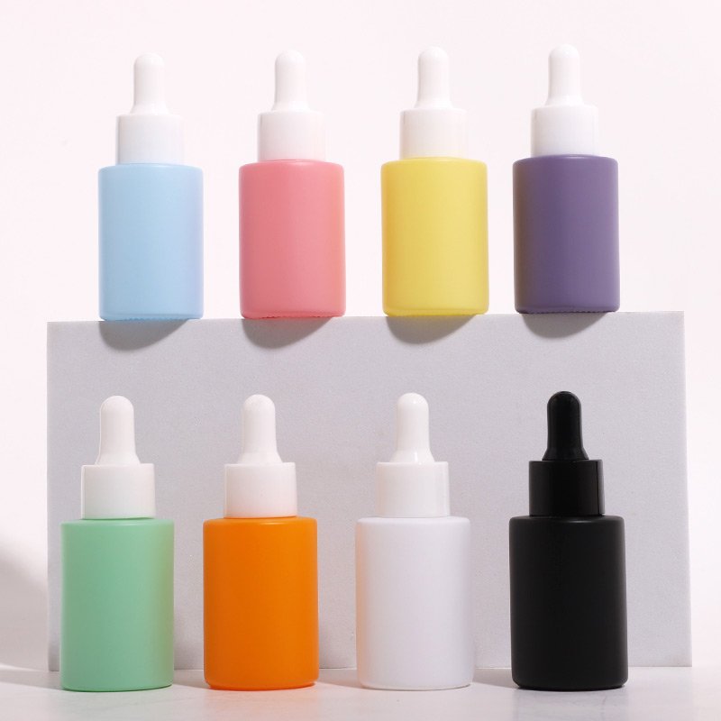 2024 In Stock Recyclable Glass Bottle For Oil Dropper Bottles with White Lid Luxury Guangzhou Wholesale 30ml 1oz