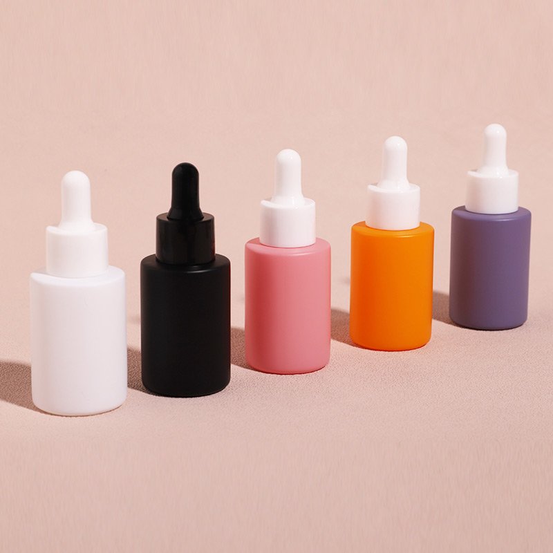 2024 In Stock Recyclable Glass Bottle For Oil Dropper Bottles with White Lid Luxury Guangzhou Wholesale 30ml 1oz