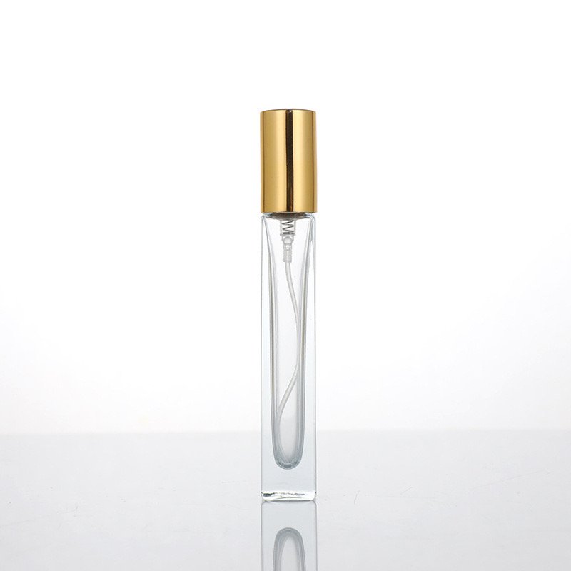 High Quality 10ml Refillable Round Square Empty Luxury Glass Bottling Perfume Essential Oil Spray Bottle for Travelling