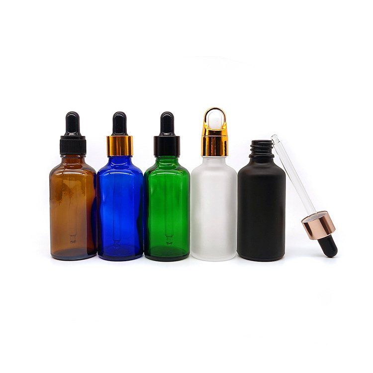 Serum Empty Screw Cap Essential Oil Amber Glass Bottles with Droppers