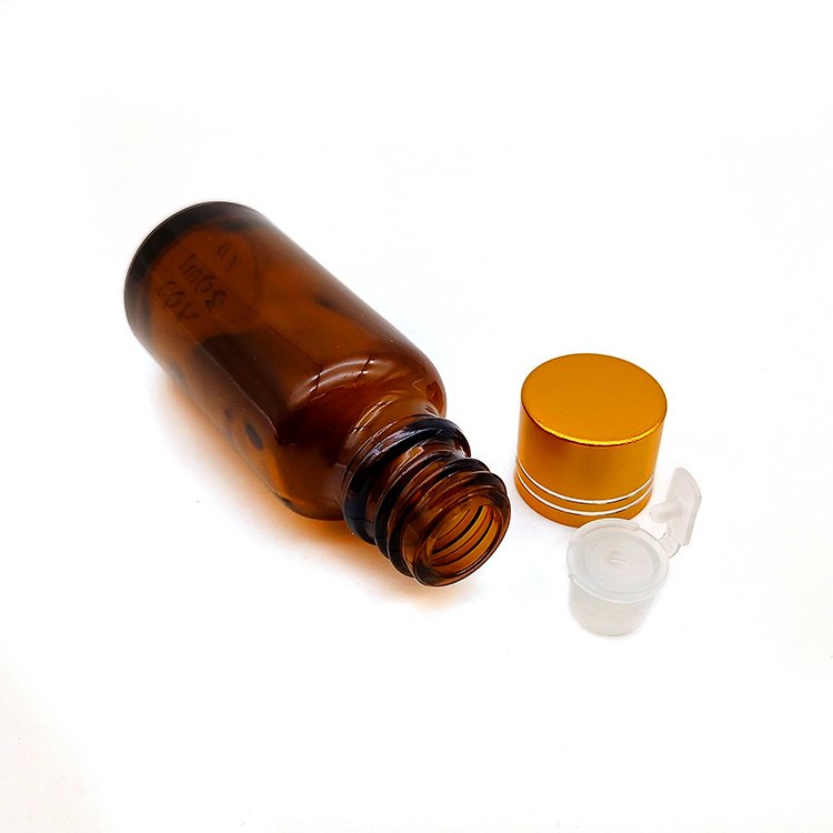Serum Empty Screw Cap Essential Oil Amber Glass Bottles with Droppers