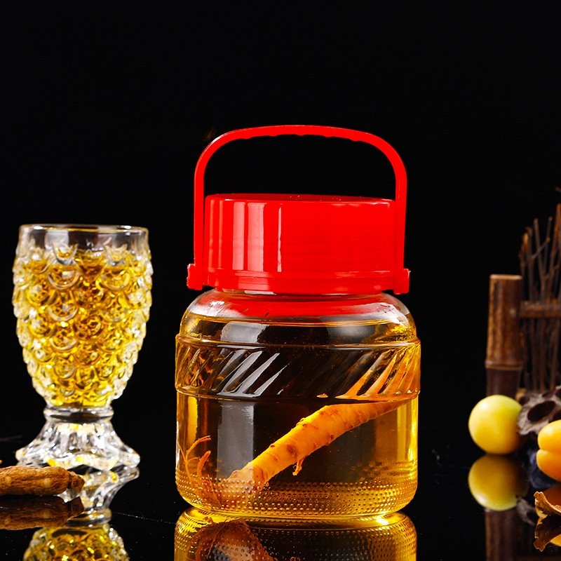 Manufacturers wholesale wine bottle pickle jar sealed glass bottle kitchen glass wine pot square bubble bottle glass storage jar